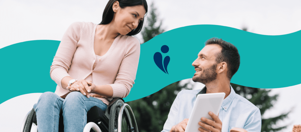 support worker with participant