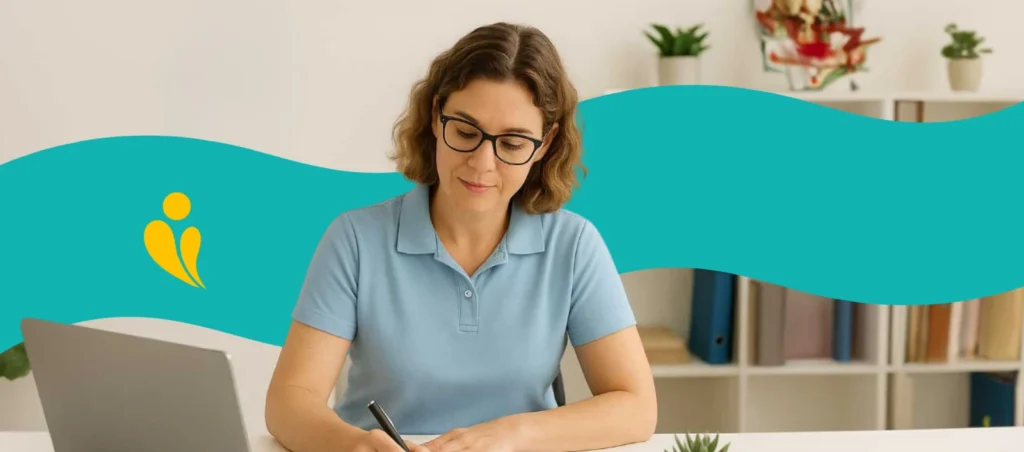 lady writing functional capacity report