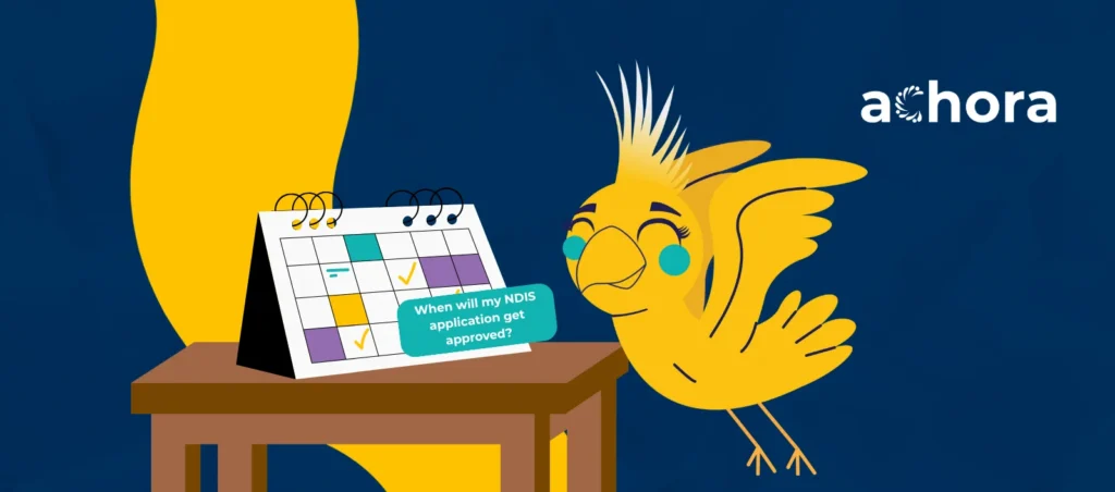 image of cora looking at calendar waiting for ndis plan to be approved